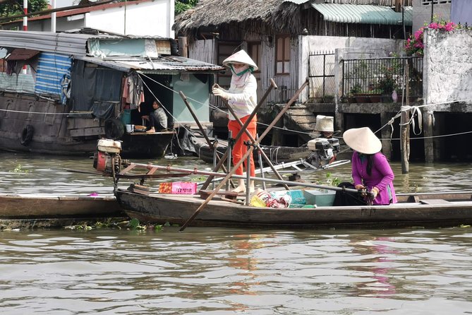 Cai Be Village - One-Day Mekong Delta Adventure - Wooden boat floating market: the Tien River as a working street