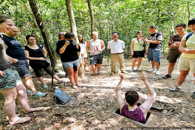 Cu Chi Tunnels Half Day - Small Group - Going into the tunnels: low, narrow, and your choice matters