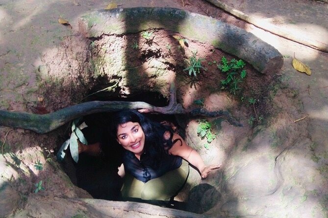 Cu Chi Tunnels tour In The Morning by DGT - Ben Dinh Tunnels stop: documentary, command center, and smoke-less stoves