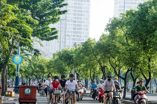 Half Day - Saigon Off-the-Beaten-Path - City Cycling Tour - District 10: a calmer tempo, plus Umbrella Market and old apartment blocks