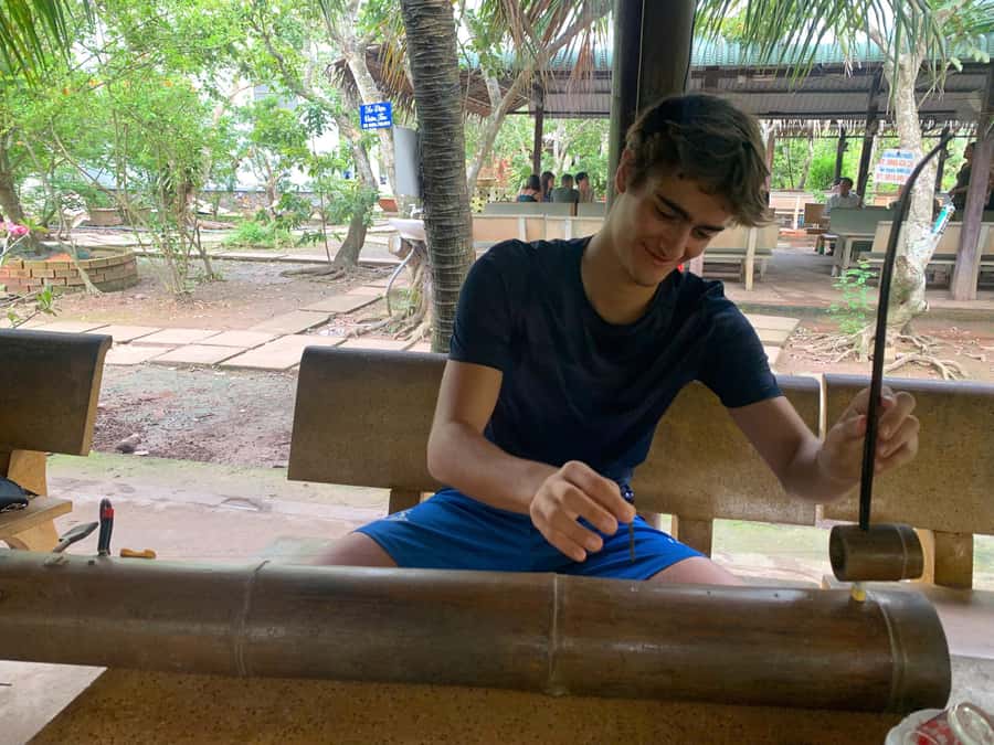 HCM: Authentic Mekong Delta - Boat, TukTuk, Khot Cake Making - Lunch, markets, and what $23 buys you in the real world