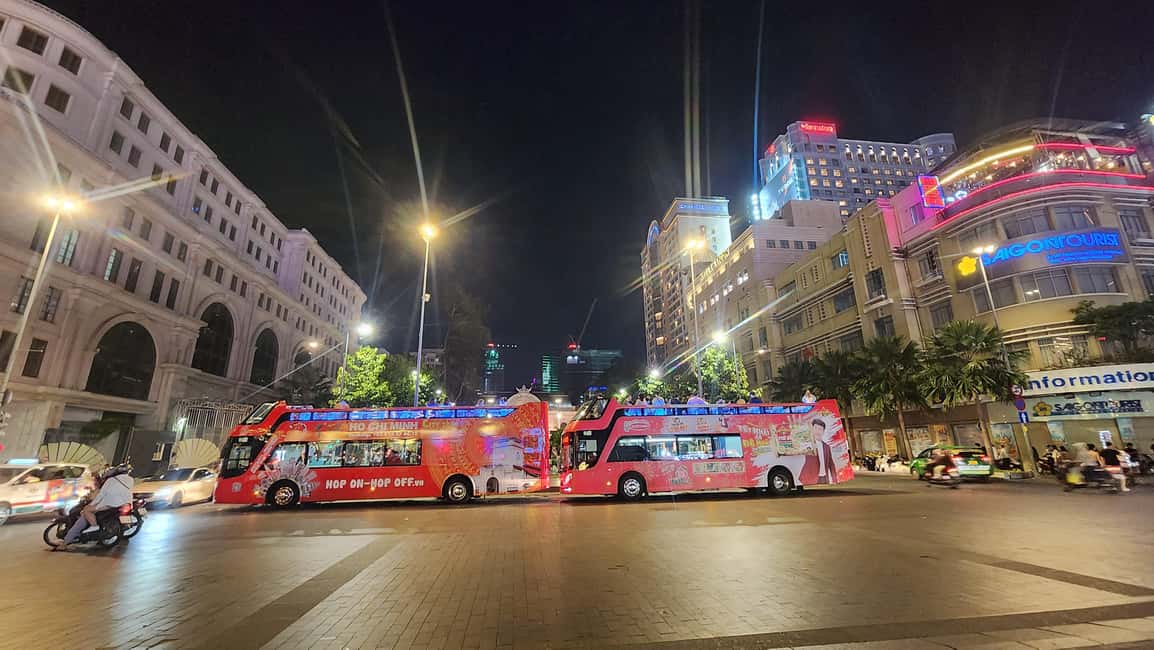 Ho Chi Minh City: Late-Night Open-Top Bus Tour - Comfort and Practical Stuff: Open Air, Water, Wi-Fi, Hat, and Raincoat