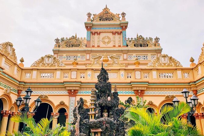 Mekong Delta Full Day Trip - My Tho & Ben Tre - Small Group Tour - Vinh Trang pagoda: a calm start before the water takes over