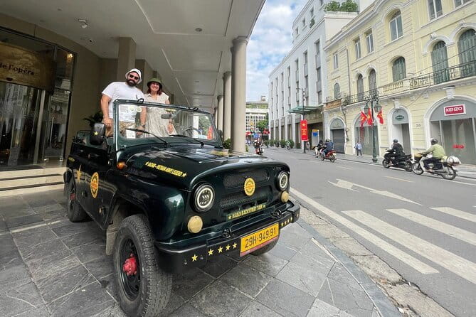Saigon Jeep Tour : HIGHLIGHTS & HIDDEN GEMS By Vietnam Army Jeep - Meet-up at Saigon Opera House, then straight into the action