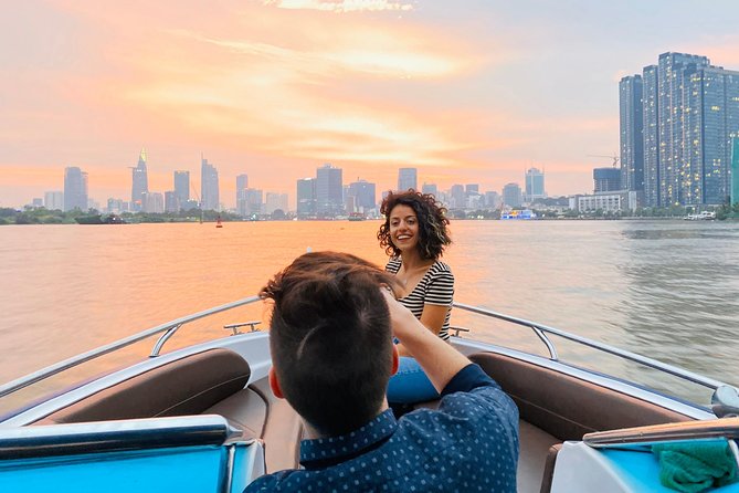 VIP Tour in Saigon: Romantic Sunset Cocktail by SpeedBoat - The Saigon River cruise: city lights, bridges, and real river tempo